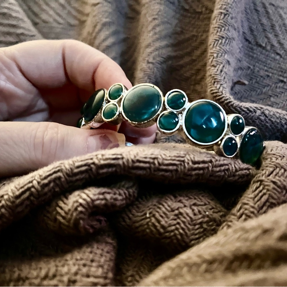 ❤️5 for $15 Napier Dark Green Stone Bracelet